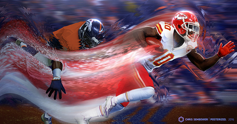 Signed By Tyreek Hill: Afterburner – POSTERIZED by Chris Sembower