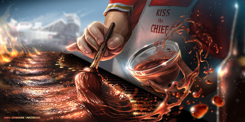 Kiss The Chief: Posterized 13x19" Paper Print