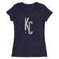 KC Sans: Ladies' Triblend short sleeve t-shirt